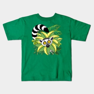 Lemur Ring Tailed, a.k.a. Lemur Catta of Madagascar Kids T-Shirt